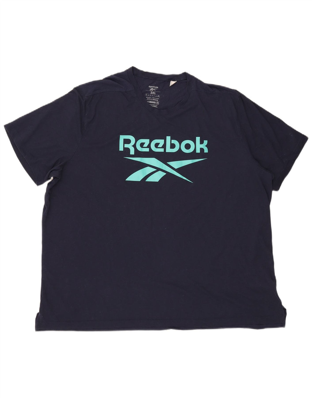 Reebok Herre grafisk T-shirt top 3XL marineblå polyester