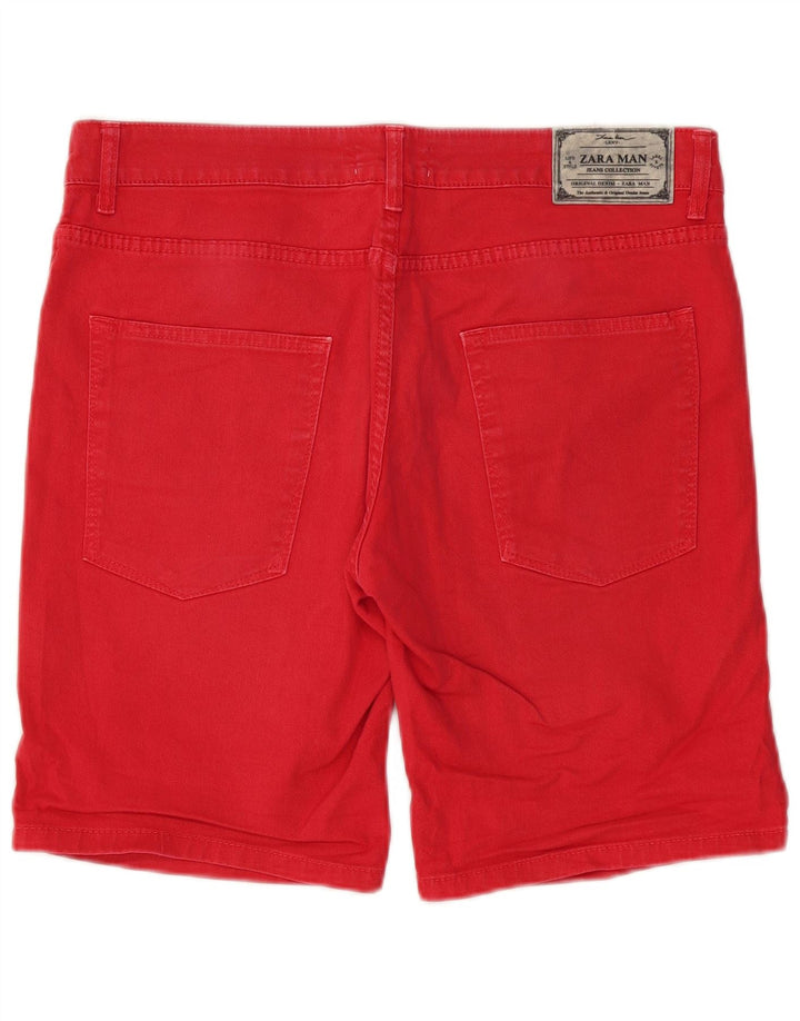 ZARA Denim Shorts til mænd EU 44 Large W34 Rød