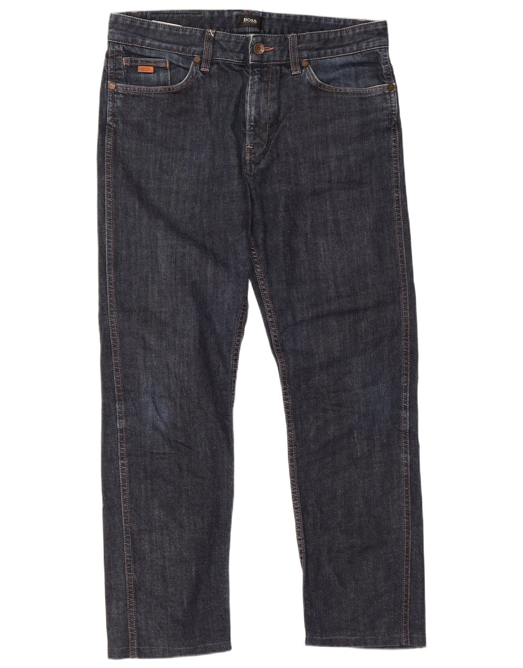 Hugo Boss lige jeans til kvinder W33 L26 marineblå bomuld