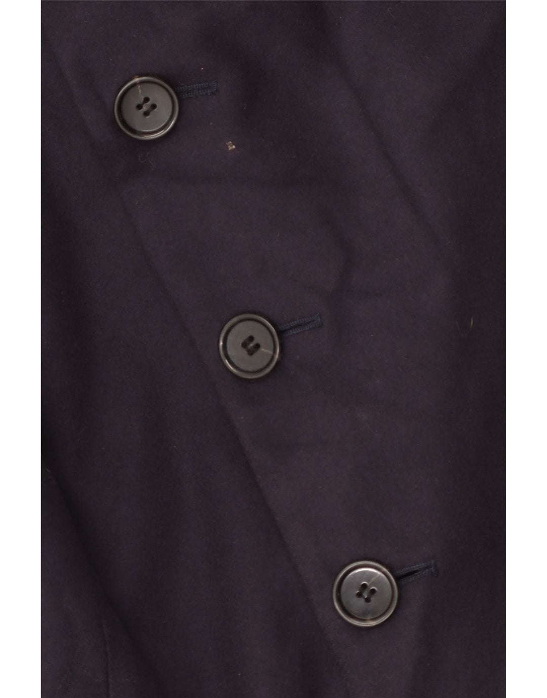 French Connection Herre Trench Coat UK 38 Medium Navy Blue Virgin Wool