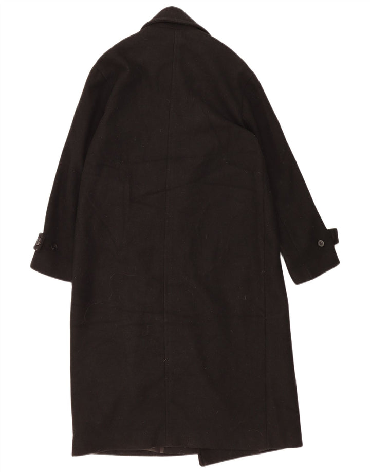 Zara Dame Oversized Dobbeltradet Frakke UK 6 XS Sort Polyester