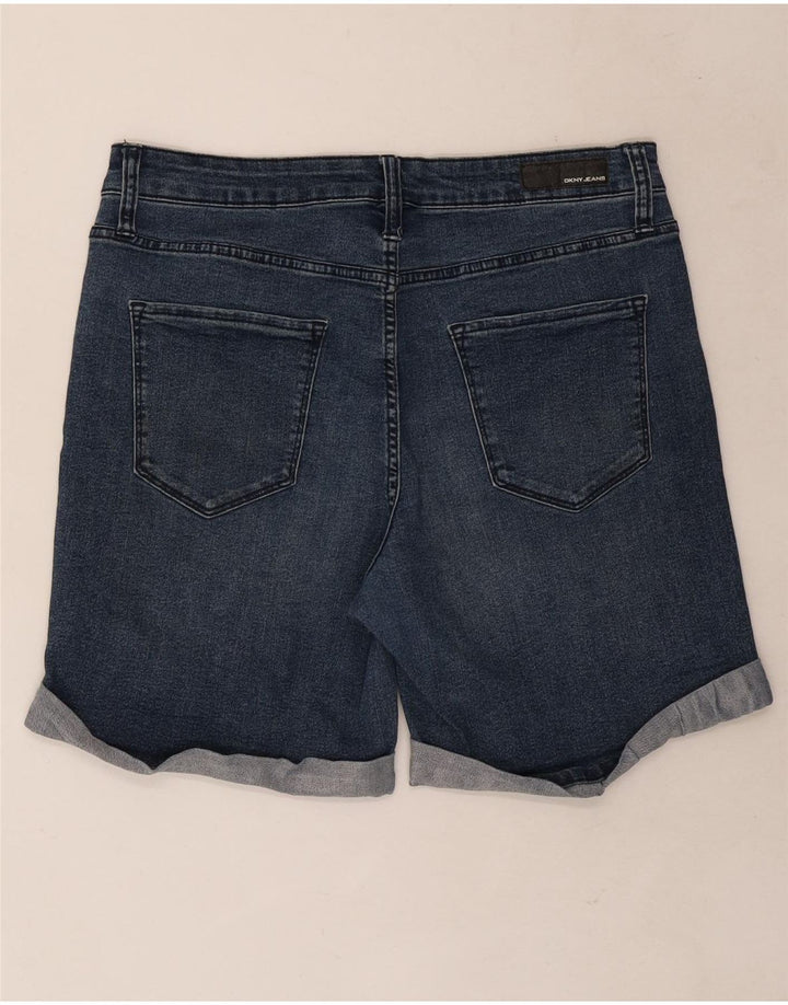 Dkny Dame Denim Shorts US 10 Large W30 Blue Cotton