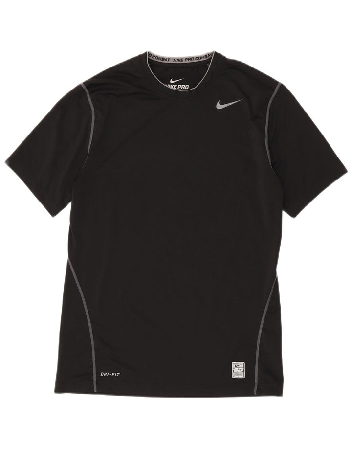 NIKE Dri Fit T-shirt top mellem sort polyester til mænd