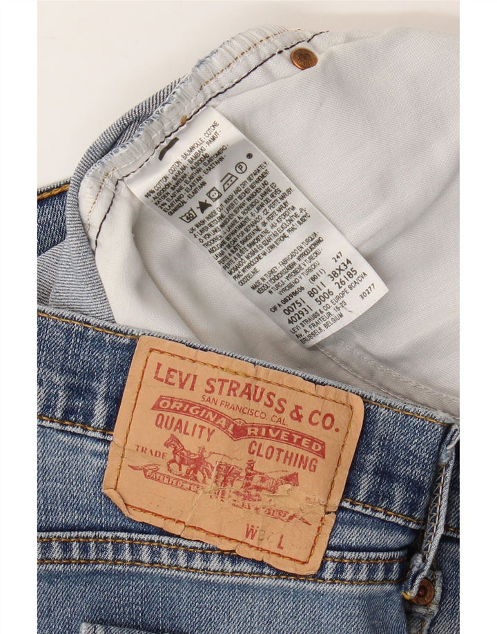 LEVI'S Straight jeans til mænd W38 L27 blå bomuld