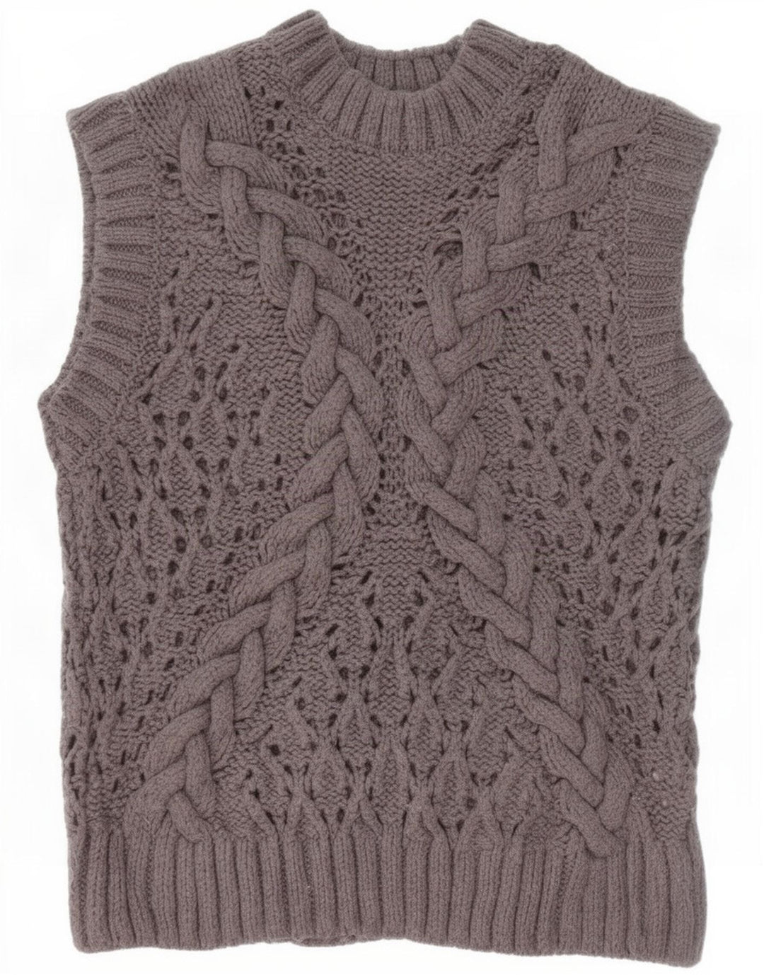 Zara Dame Vest Tank Top UK 10 Lille Grå Akryl