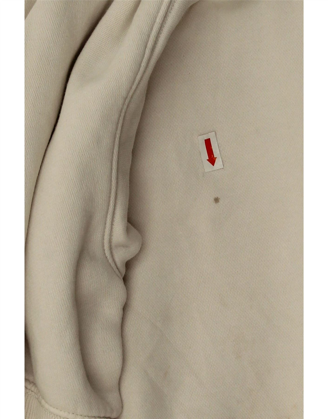 Nike Womens Crop Oversized Sweatshirt Jumper UK 14 Medium Off White Bomuld