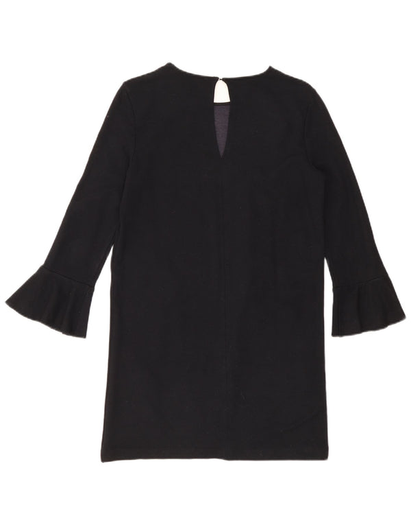 Zara Dame Langærmet Shift Dress UK 10 Small Navy Blue