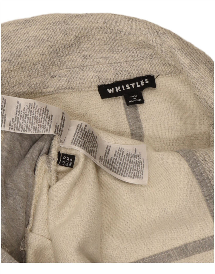 Whistles Dame 2 Button Blazer Jacket UK 12 Medium Grey Flecked Bomuld