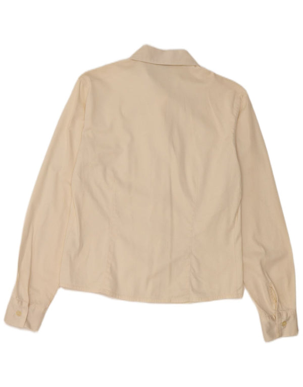 Trussardi Dameskjorte UK 10 Small Beige Bomuld