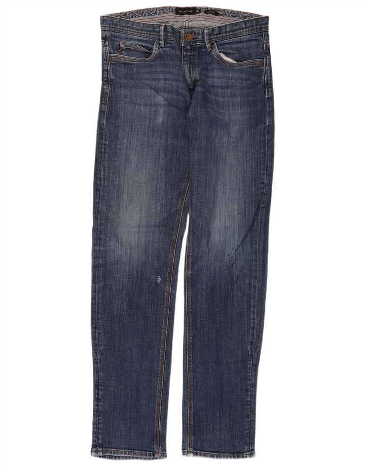Massimo Dutti Herre Slim Jeans EU 42 Large W32 L32 Blå
