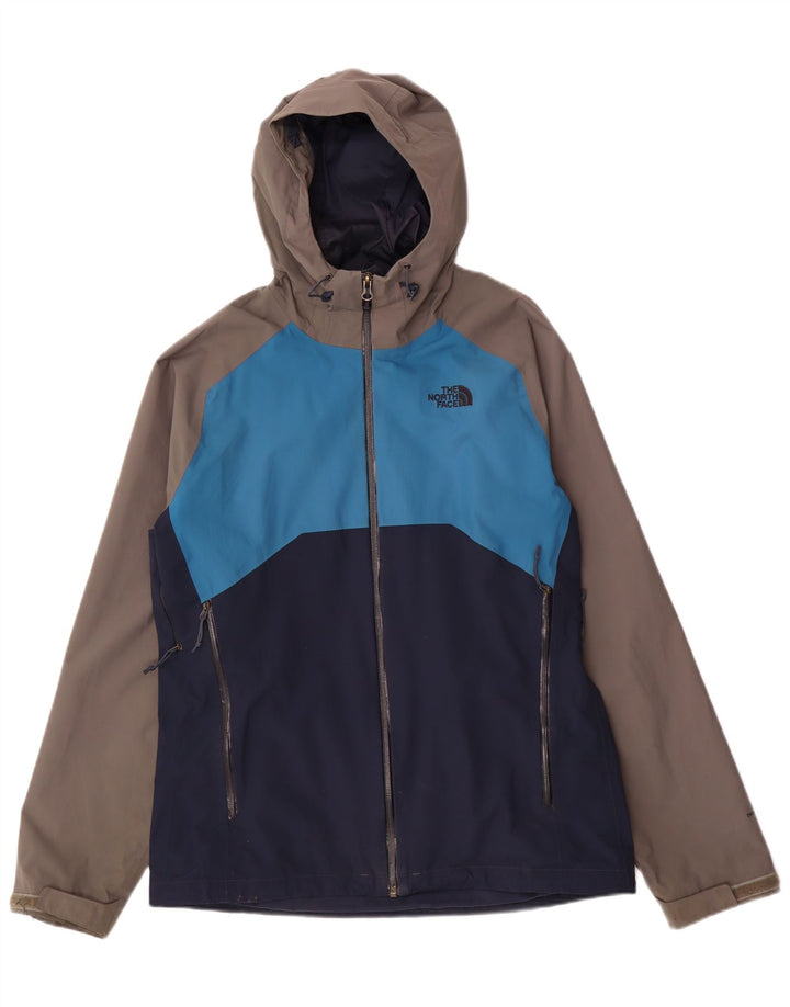 The North Face Regnjakke med hætte til mænd UK 38 Medium Navy Blue Colourblock