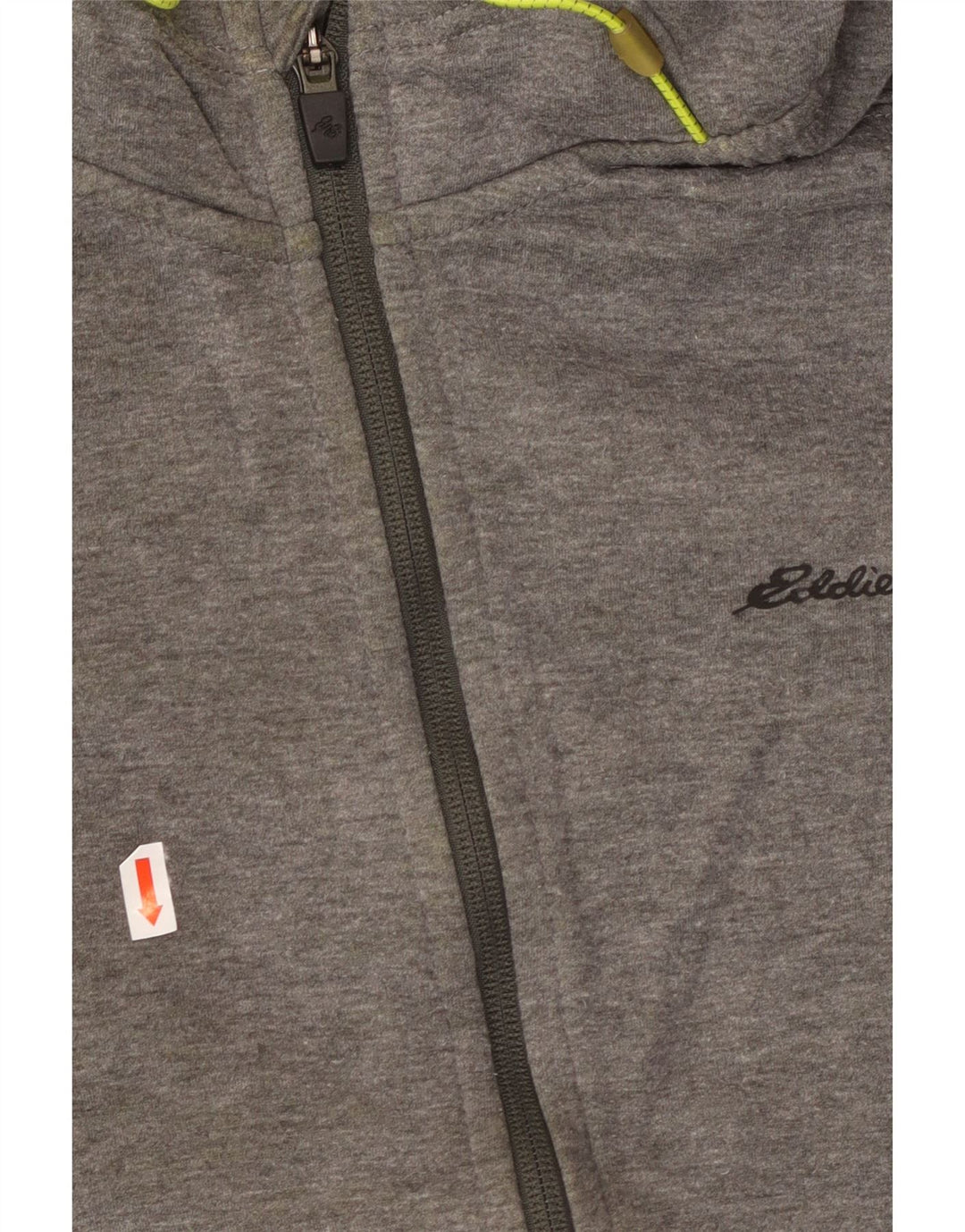 EDDIE BAUER Hættetrøje med lynlås til mænd Large Grå Polyester