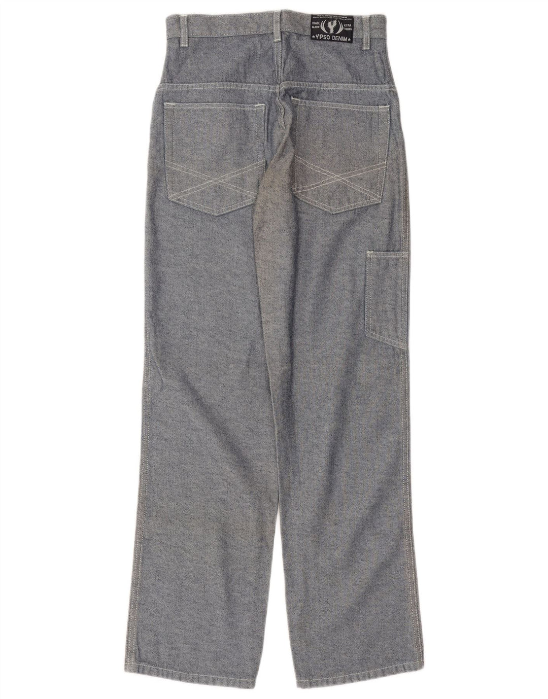 Vintage lige fritidsbukser til kvinder W28 L33 Blå