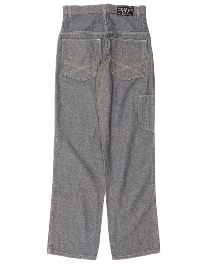 Vintage lige fritidsbukser til kvinder W28 L33 Blå