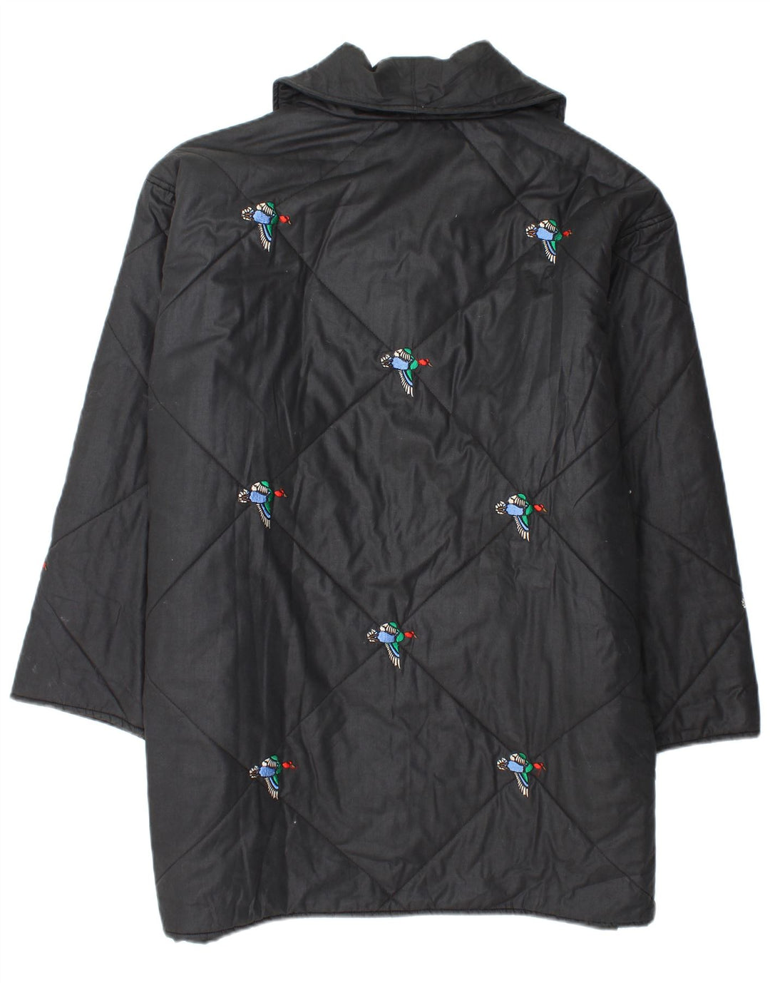 VINTAGE Dame Loose Fit Windbreaker Coat UK 20 2XL Sort Animal Print