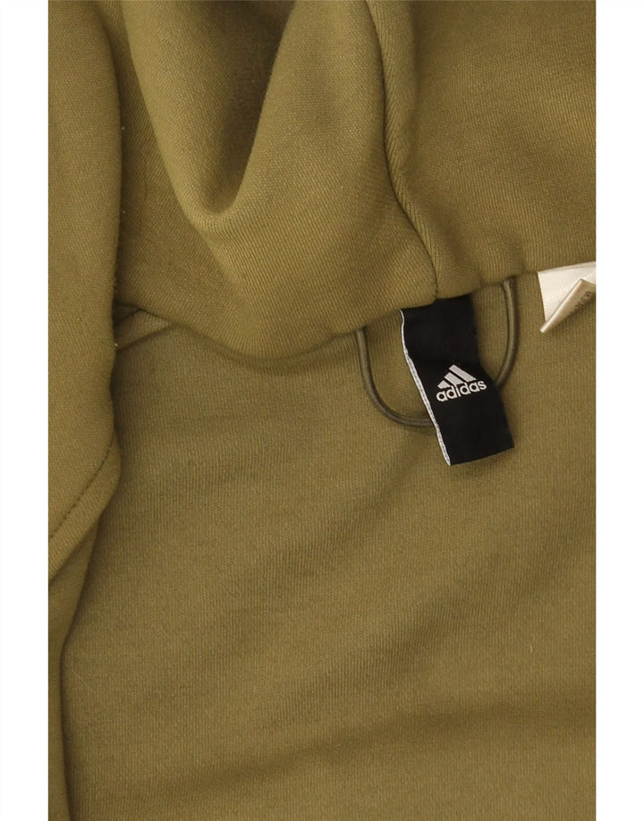 Adidas Herre grafisk hættetrøje med lynlås Stor Khaki
