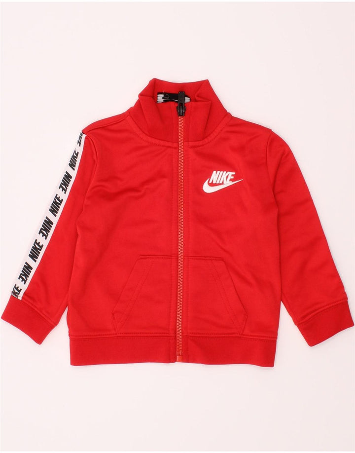 NIKE Baby Boys Grafisk træningsdragt topjakke 6-9 måneder Rød Colourblock