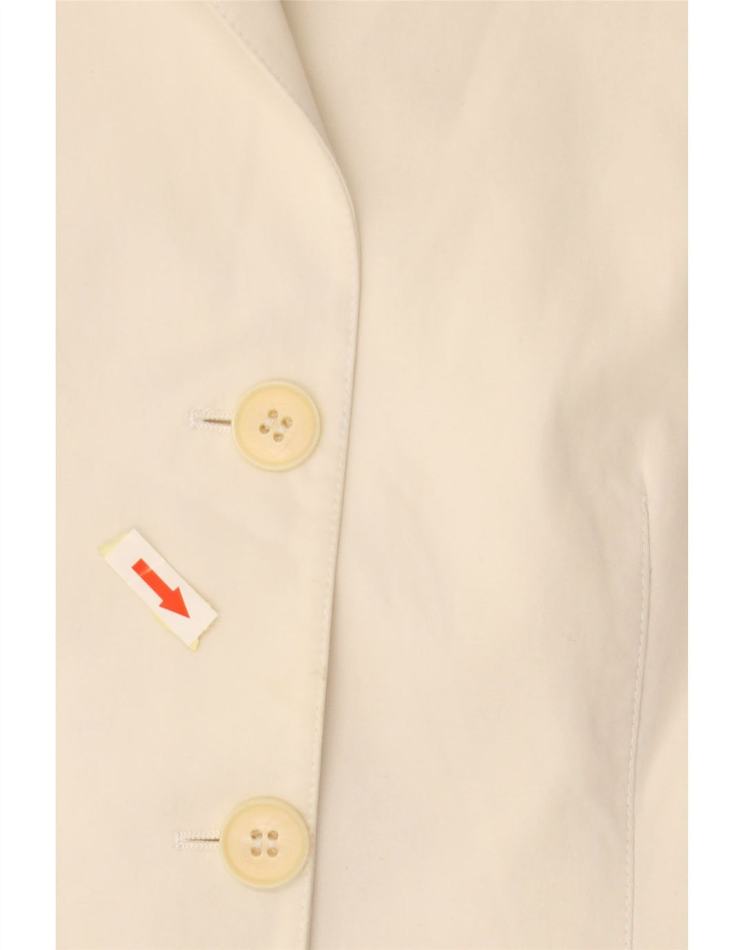 EMPORIO ARMANI Dame 3-knaps blazerjakke IT 44 Medium Off White Bomuld