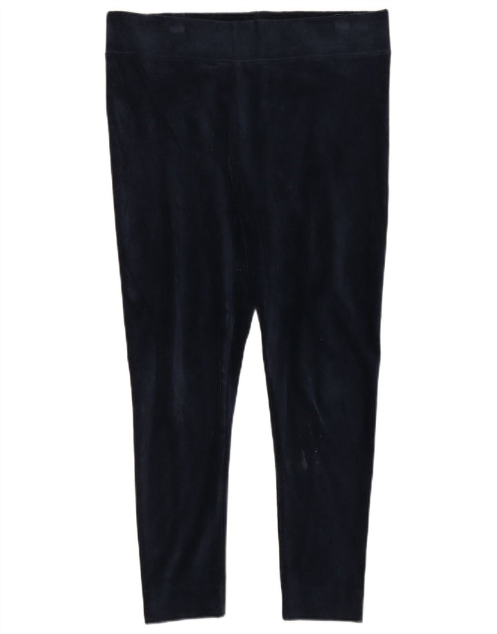 Marks & Spencer Womens Leggings UK 16 Large Navy Blue Cotton
