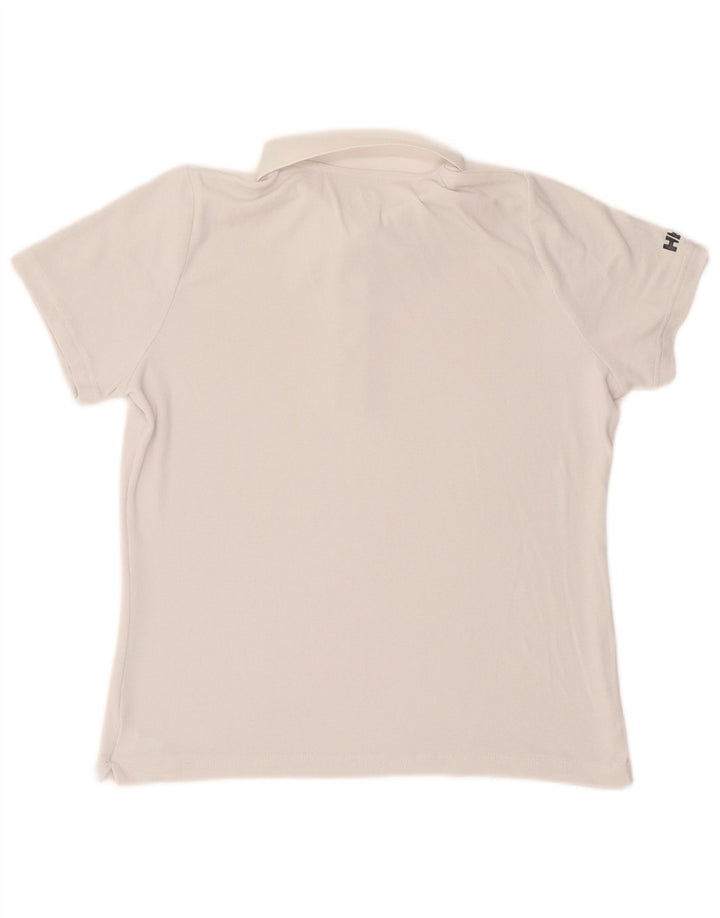 Helly Hansen Womens Regular Polo Shirt UK 14 Medium White Polyamide