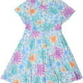 VINTAGE Womens A-Line Dress UK 12 Medium Blue Floral Vintage Vintage and Second-Hand Vintage from Messina Hembry 