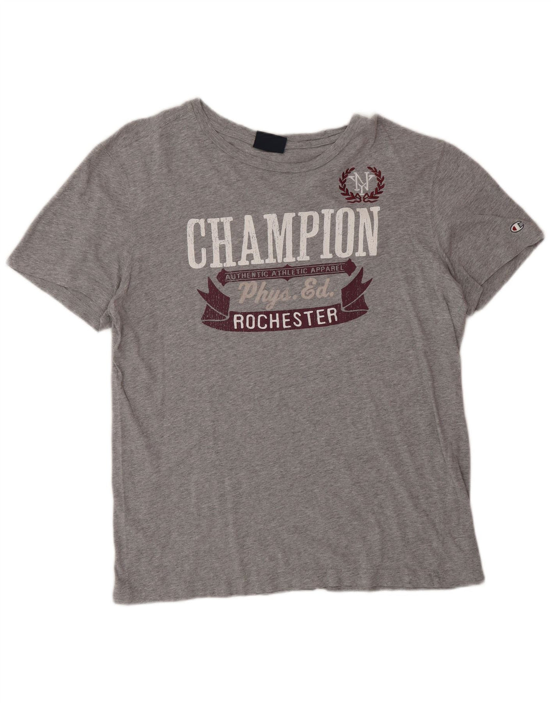 Champion Herre Rochester Grafisk T-Shirt Top Stor Grå Bomuld