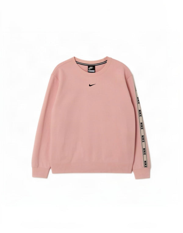 Nike Dame Grafisk Sweatshirt Jumper UK 14 Medium Pink Colourblock Bomuld