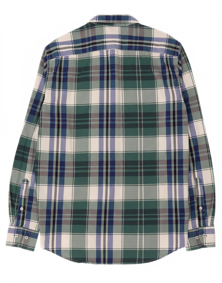 TOMMY HILFIGER Mens New York Fit Shirt Medium Green Check