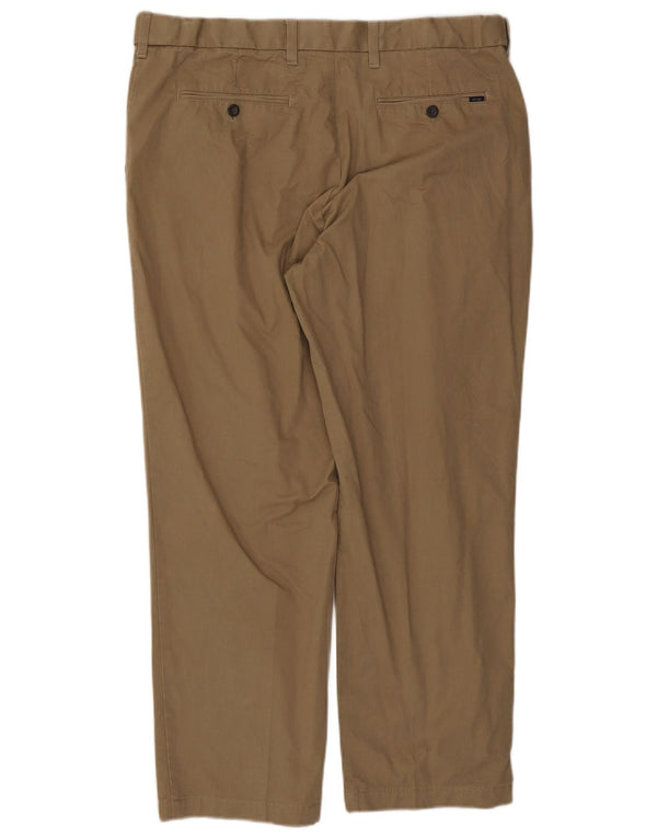 Marks & Spencer Herre Lige bukser med almindelig jakkesæt W38 L29 Khaki Bomuld