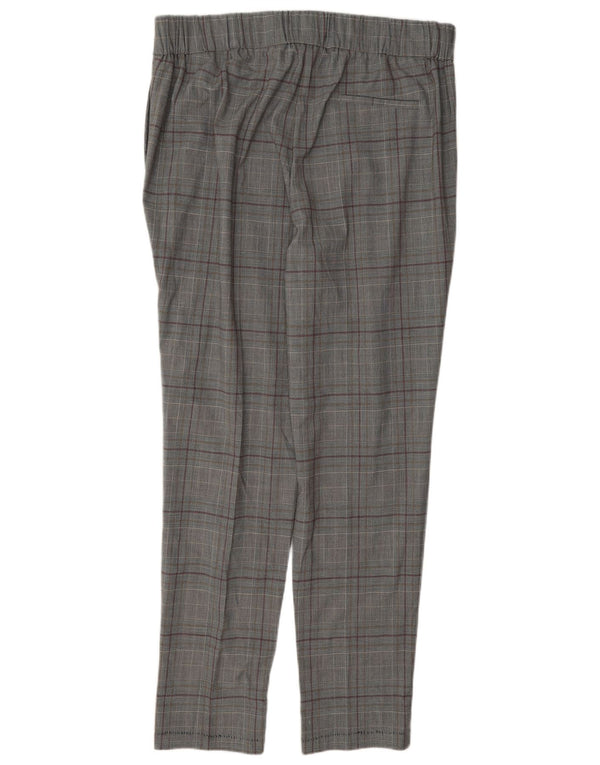 Marks & Spencer Dame Casual Bukser UK 16 Large W38 L31 Grey Check