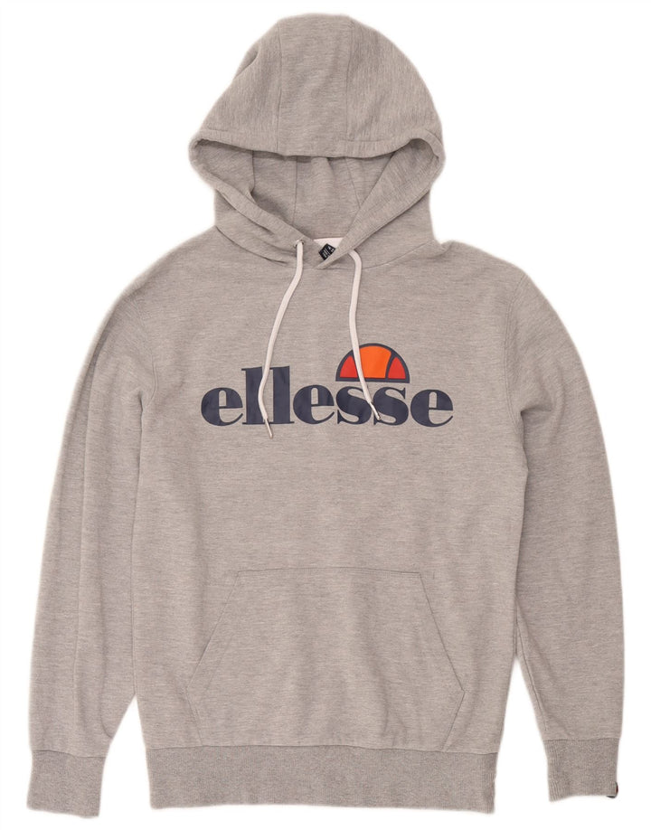 Ellesse Herre grafisk hættetrøje, lille grå flækket bomuld