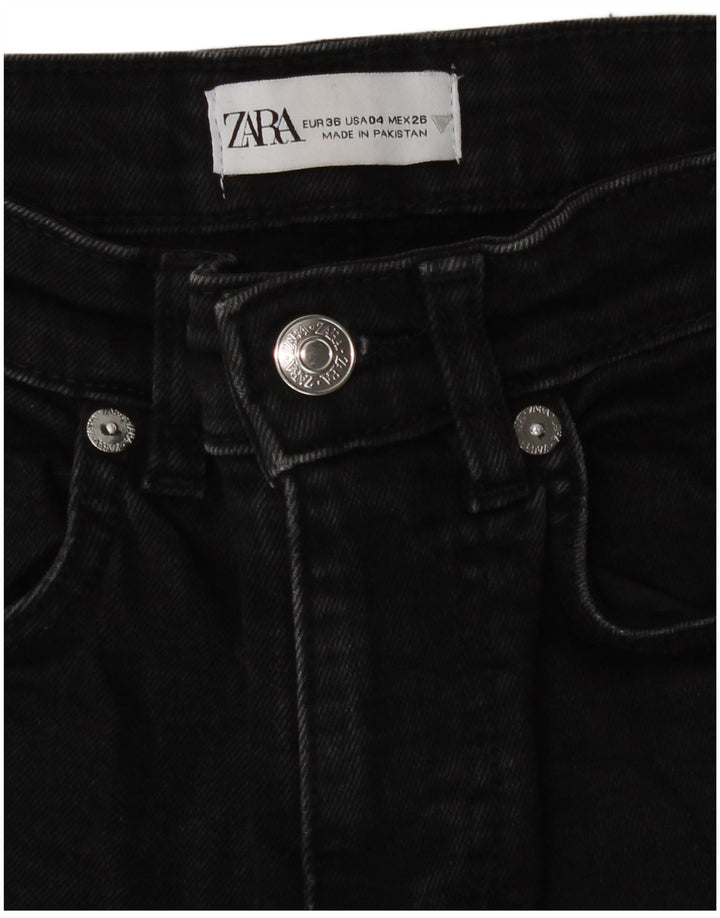 Zara Dame Bootcut Jeans EU 36 XS W26 L25 Sort
