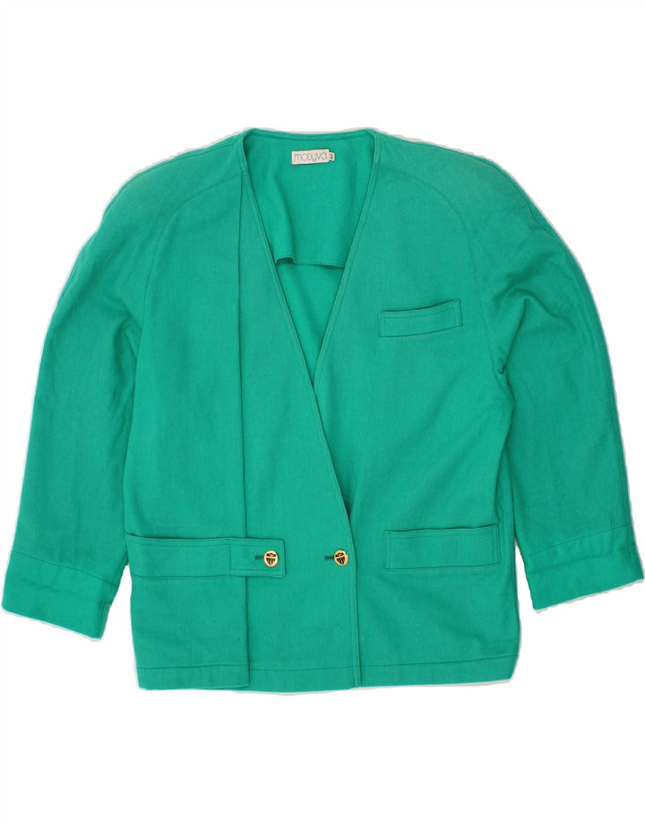 MODYVA Womens Double Breasted Blazer Jacket EU 40 Medium Blue Vintage Modyva and Second-Hand Modyva from Messina Hembry 