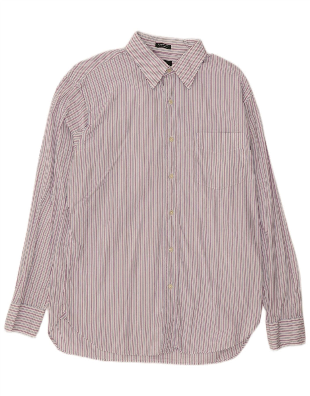 J. CREW Mens Shirt Size 15 15 1/2 Medium Purple Striped Cotton