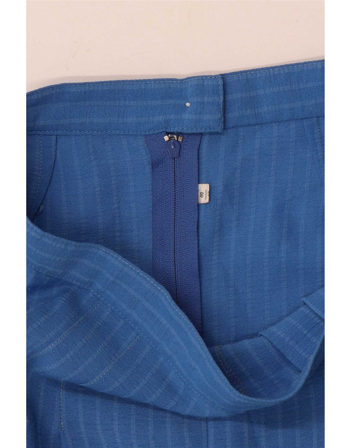 Vintage kvinders Cullotes Bermuda Shorts IT 40 Small W24 Blue Pinstripe