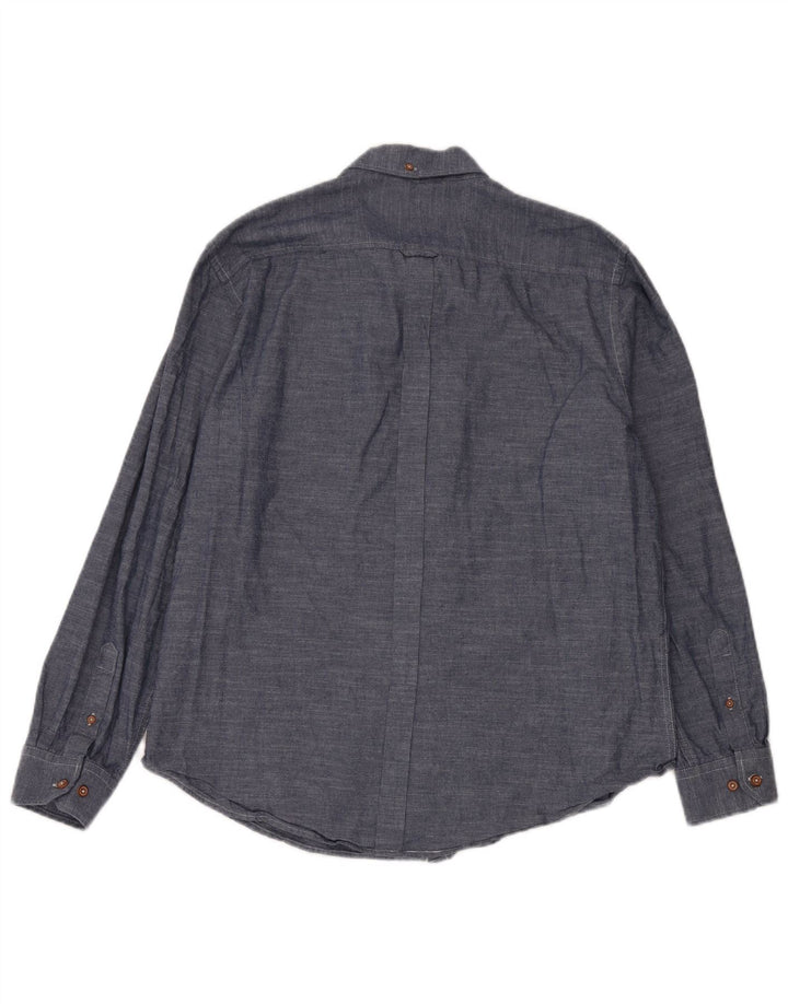 BEN SHERMAN Herreskjorte XL Marineblå Bomuld