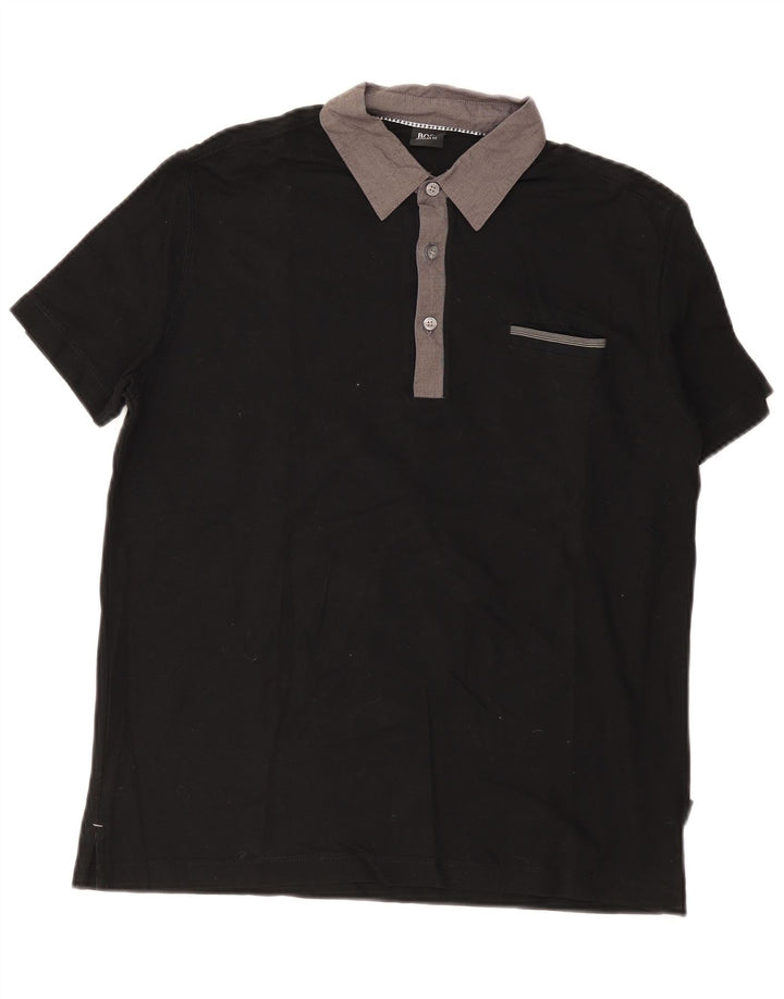 Hugo Boss Herre Regular Fit Polo Shirt Medium Sort Colourblock Bomuld