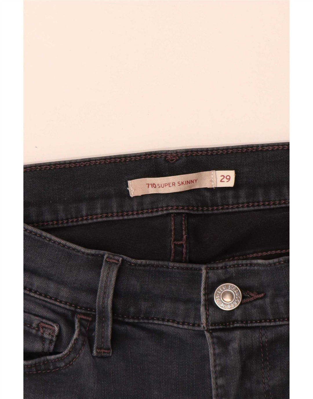 Levi's Dame 710 Super Skinny Jeans W29 L31 Grå