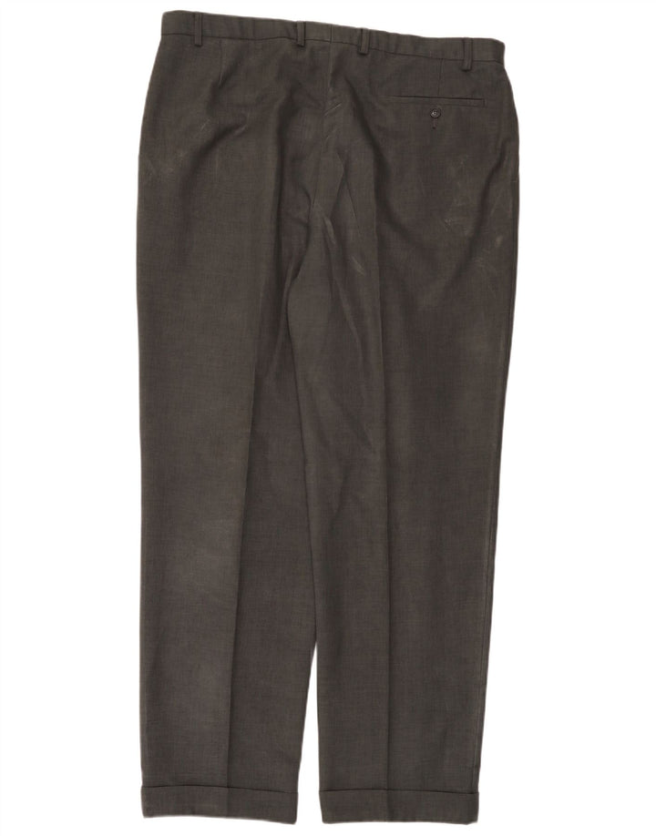 Marks & Spencer Herre Pegged Suit Bukser W40 L33 Grå Polyester