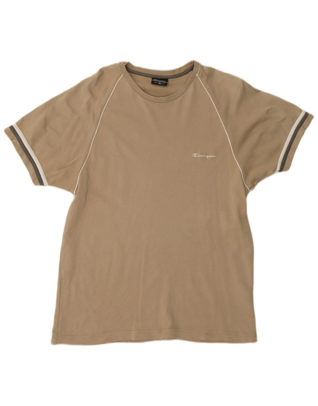 Champion Herre T-Shirt Top XL Beige Bomuld
