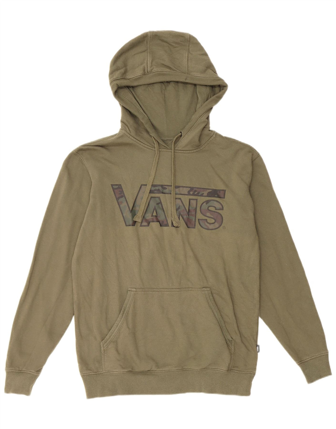 VANS Mens Graphic Hoodie Jumper XS Khaki