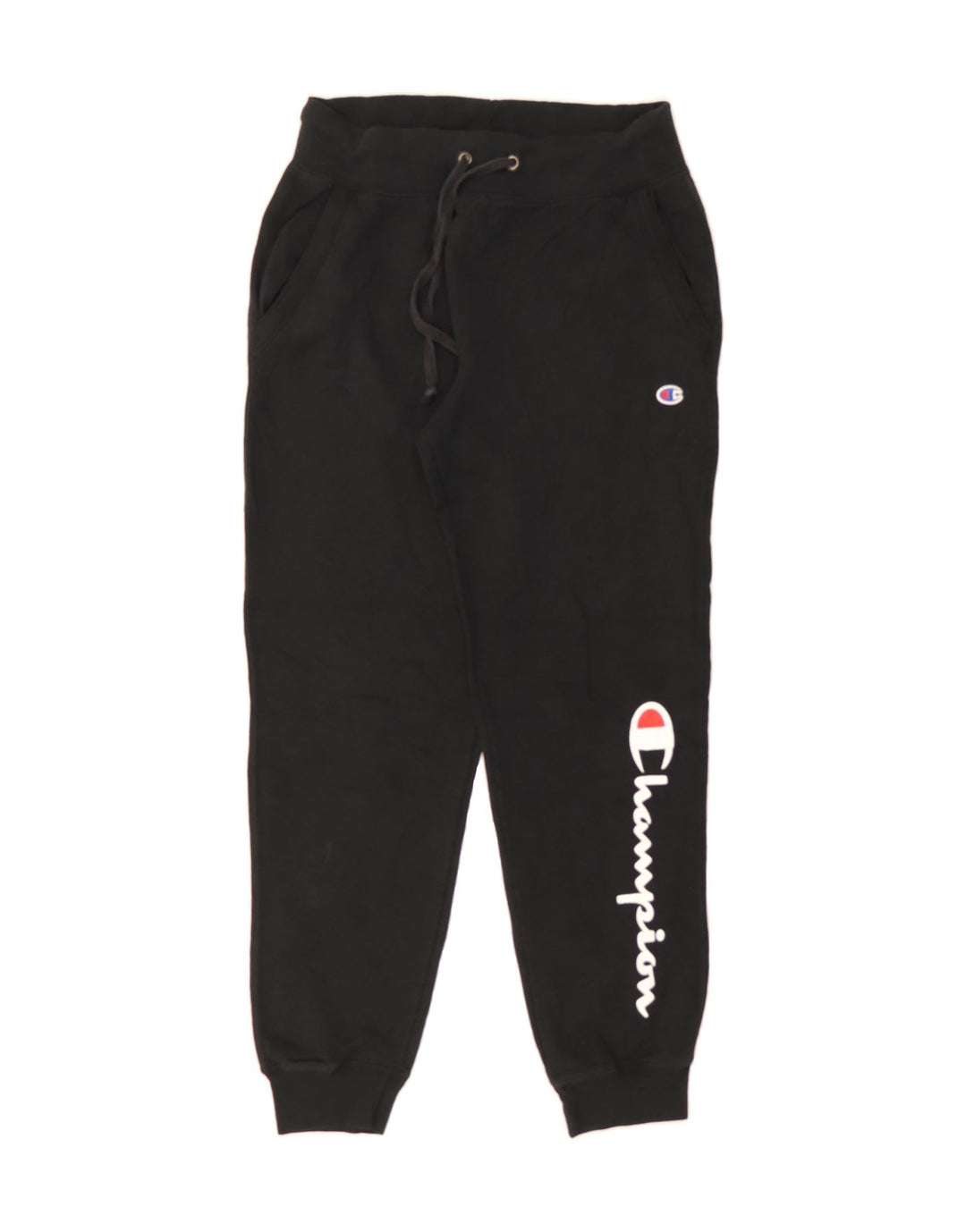 CHAMPION Womens Graphic Tracksuit Trousers Joggers UK 12 Medium  Black Vintage Champion and Second-Hand Champion from Messina Hembry 
