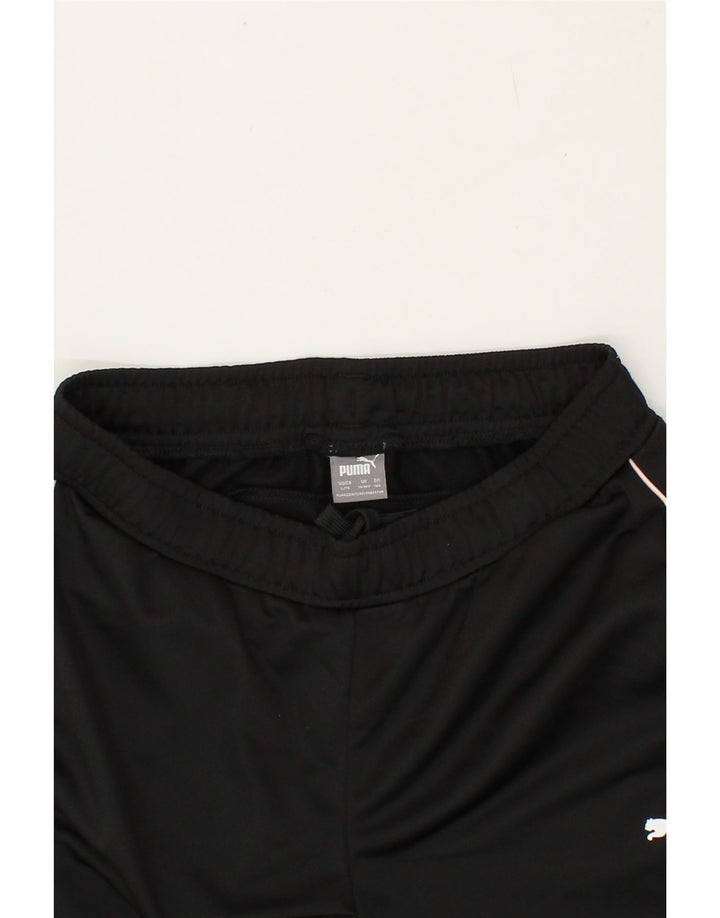 PUMA Girls Tracksuit Trousers 13-14 Years Black Polyester Vintage Puma and Second-Hand Puma from Messina Hembry 