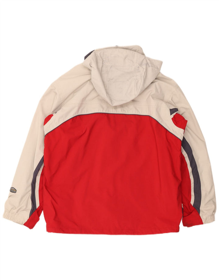 COLUMBIA Herre Interchange Windbreaker Jacket UK 40 Large Red Colourblock