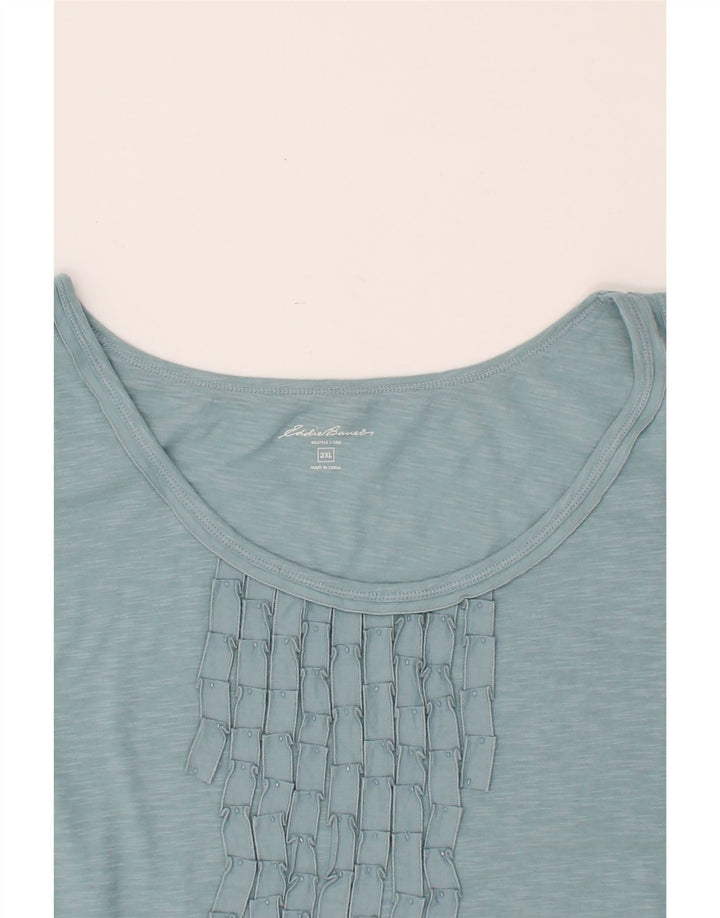 EDDIE BAUER Womens Vest Top UK 20 2XL Blue Cotton Vintage Eddie Bauer and Second-Hand Eddie Bauer from Messina Hembry 