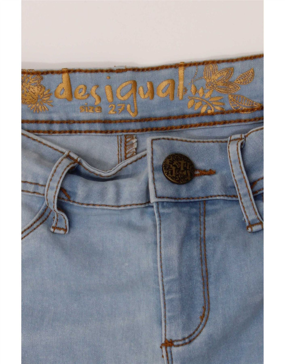 Desigual Dame Skinny Jeans W27 L31 Blå