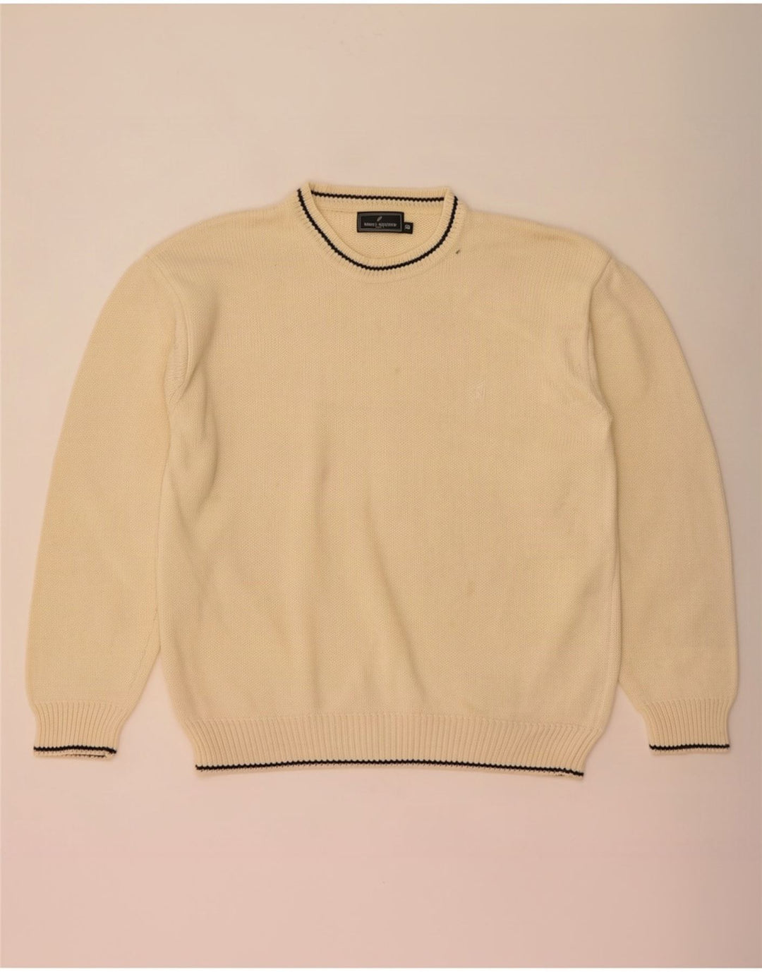 Daniel Hechter Herre Crew Neck Jumper Sweater IT 58 3XL Beige Bomuld