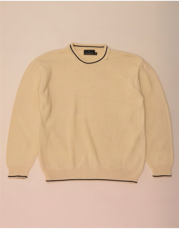 Daniel Hechter Herre Crew Neck Jumper Sweater IT 58 3XL Beige Bomuld