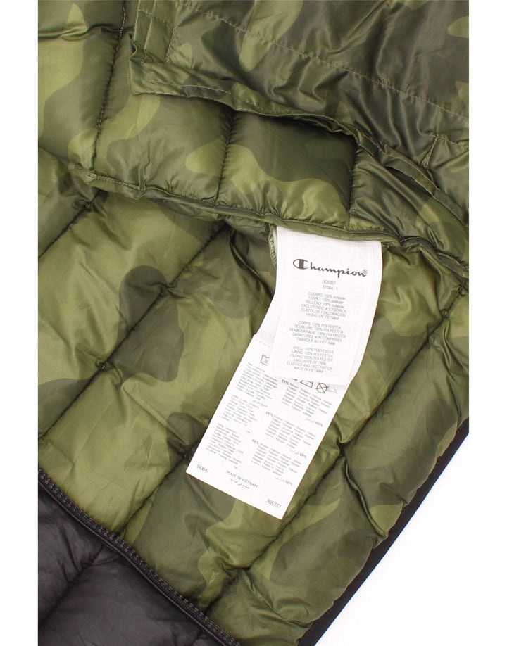 Champion drenge hætte polstret Gilet 11-12 år stor sort polyester