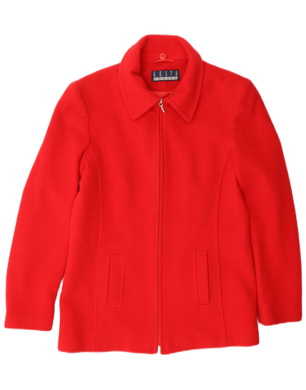 Kesta London Dame Blazer Jakke UK 10 Lille Rød Uld